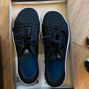 Flux Black Sneakers with White Soles